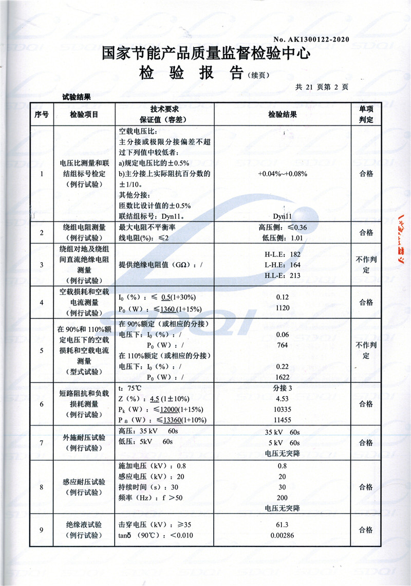 高低压试验报告-S11-1250赞皇赞皇赞皇油浸式变压器-2.jpg